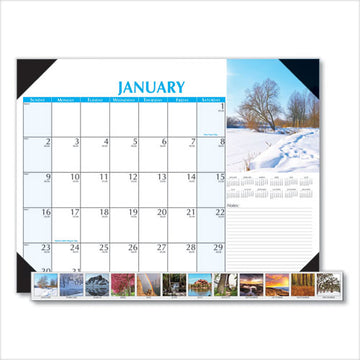 House of Doolittle™ Earthscapes Scenic Desk Pad Calendar, Scenic Photos, 22 X 17, White Sheets, Black Binding-corners,12-month (jan-dec): 2022 freeshipping - TVN Wholesale